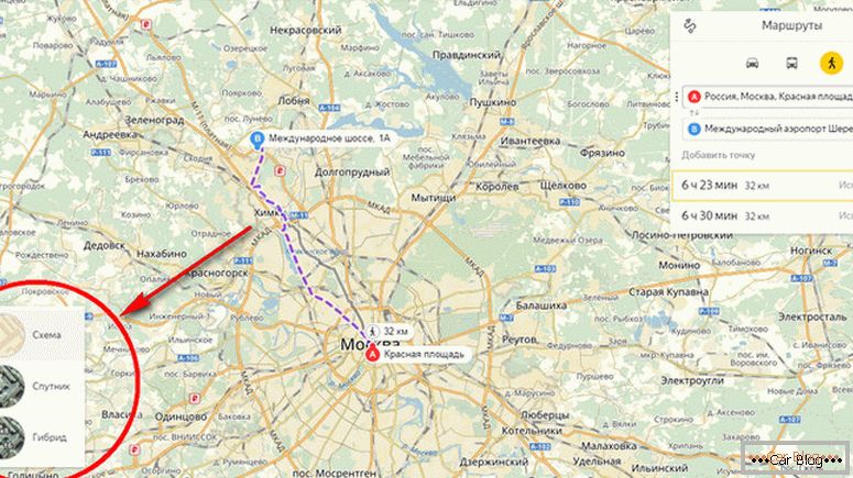 kako izgraditi put na Yandex mapama automobila