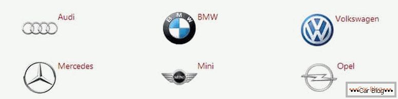 gdje pronaći spisak brendova nemačkih automobila