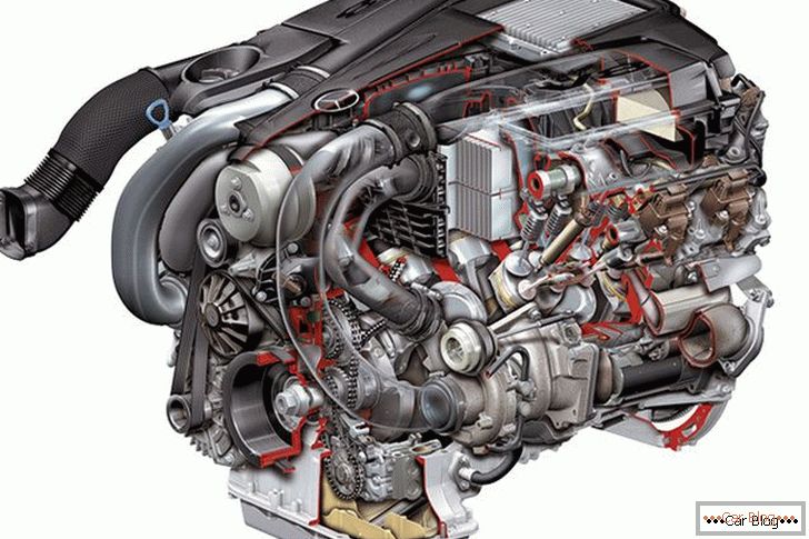 Mercedes SL V8 motor