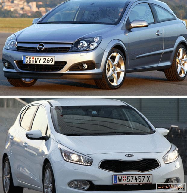 Poređenje automobila Opel Astra GTC i Kia Sid GT