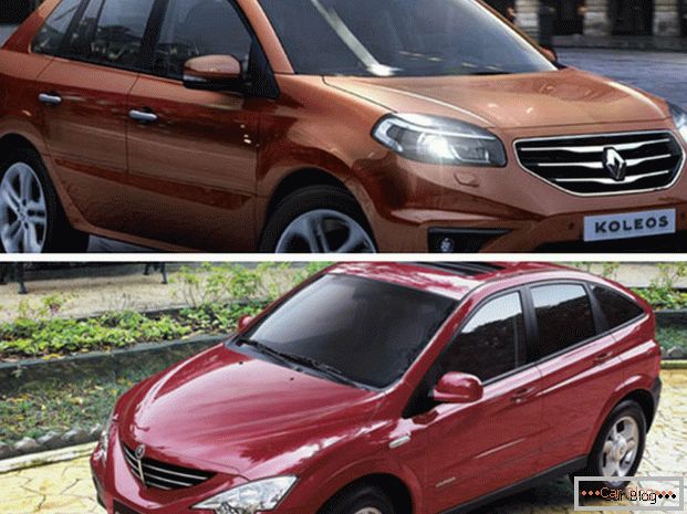 Uporedite automobile Renault Koleos i SsangYong Actyon